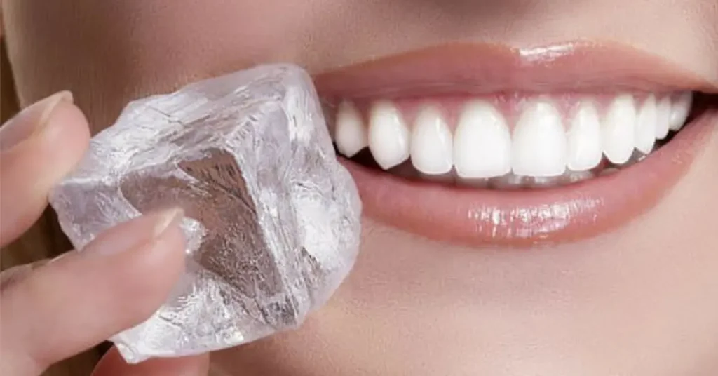 جویدن یخ مضر برای دندان